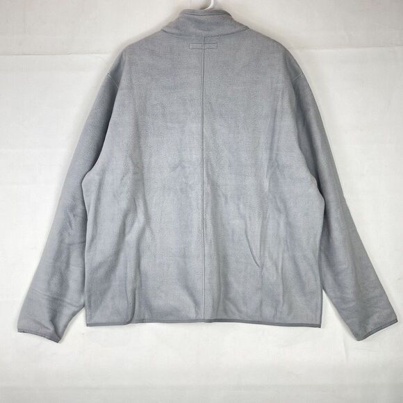 Men Full Zip Polar Fleece Sweater Jacket Gray Size 2XL - Picture 15 of 15